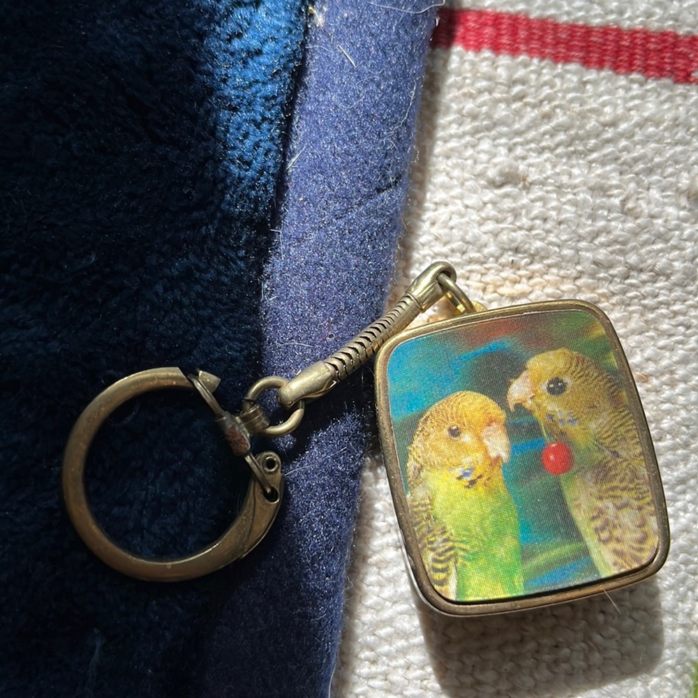 Adorable vintage wind up music box key chain